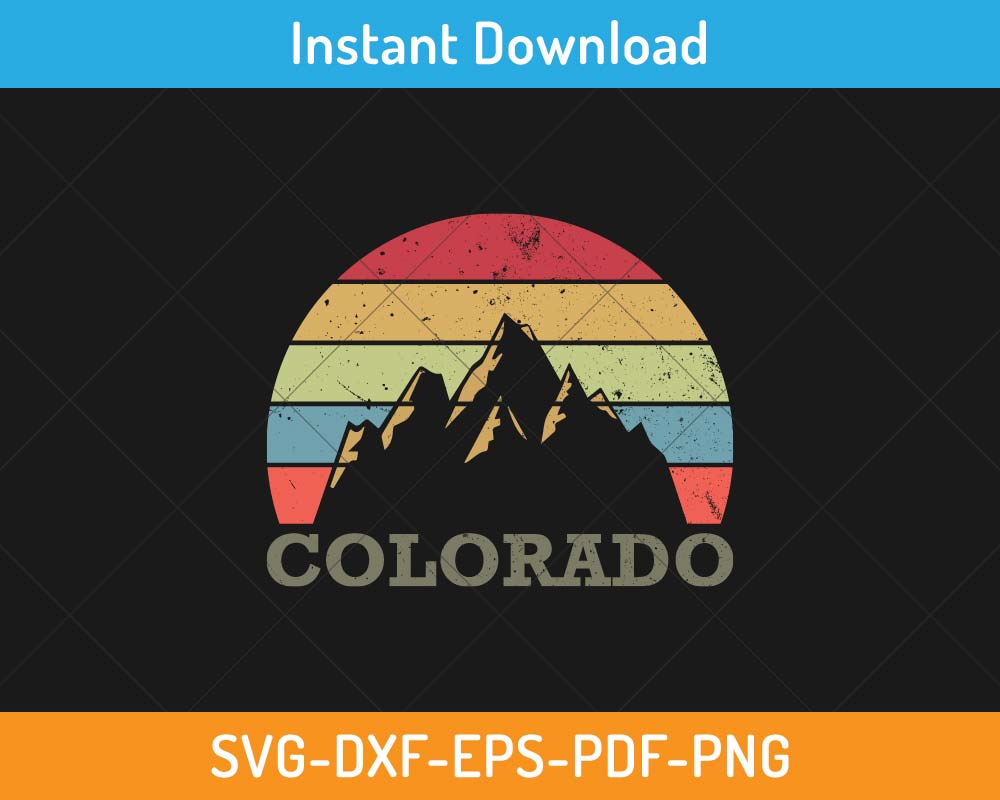Colorado Retro Vintage SVG Print-ready Digital Cutting File for Cricut ...