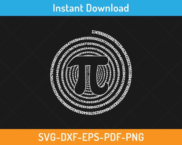 Spiral pi math SVG Print-ready Digital Cutting File for Cricut and ...
