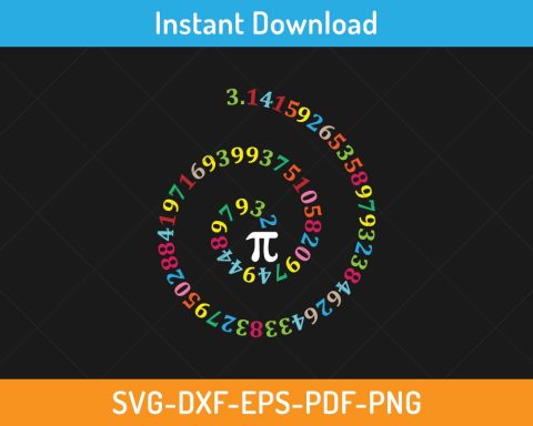 Spiral pi math SVG Print-ready Digital Cutting File for Cricut and ...